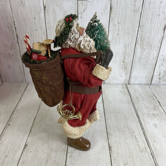 Vtg Possible Dreams Clothtiques Santa Claus 1990 Tree Sack Of Toys W/Box - Picture 3 of 8